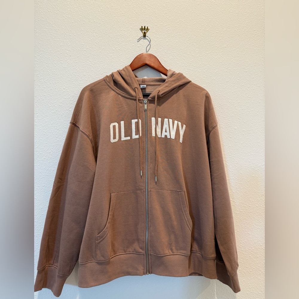 Old Navy Chocolate Brown Hoodie with Logo